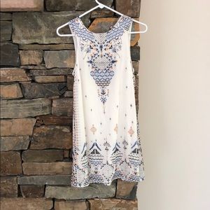 Printed white dress